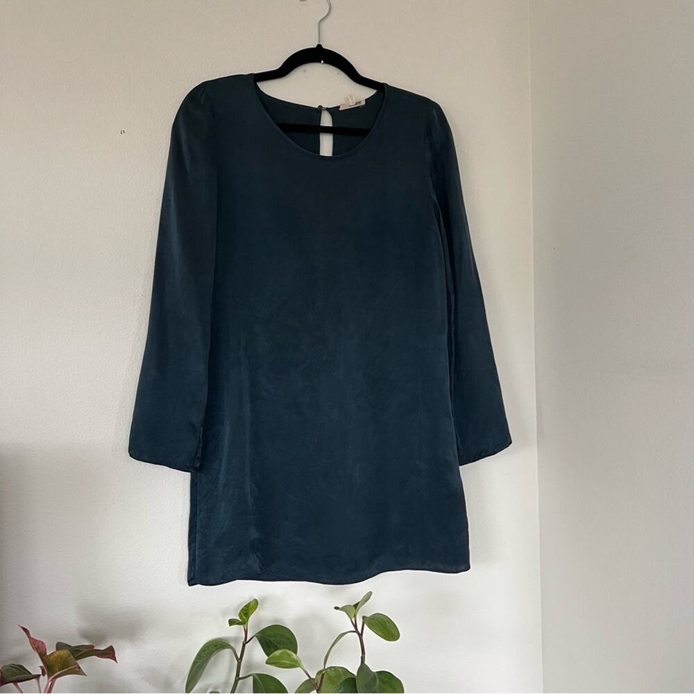 Aritzia Wilfred Free Teal Blue Long Sleeve Dress